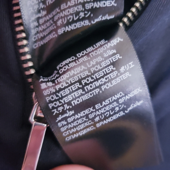 🏷BEBE LS Mesh Yoke Peplum Jumpsuit - NWT S - Picture 8 of 12